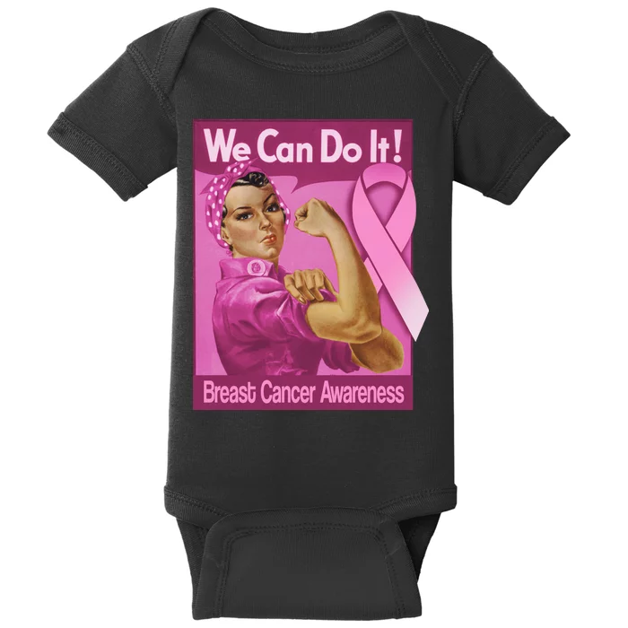 We Can Do It Fight Breast Cancer Baby Bodysuit