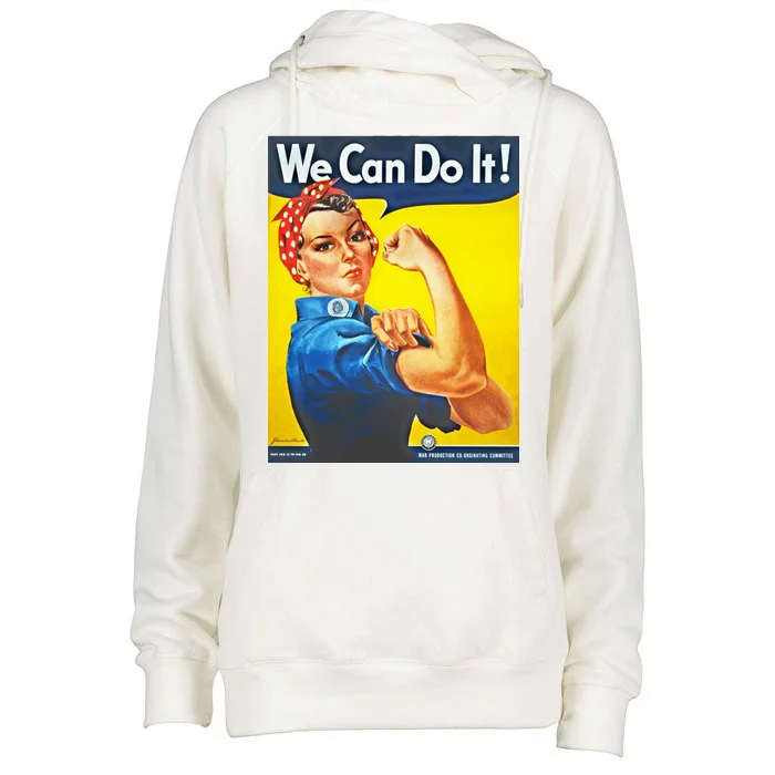 We Can Do It! Rosie Roosevelt Womens Funnel Neck Pullover Hood