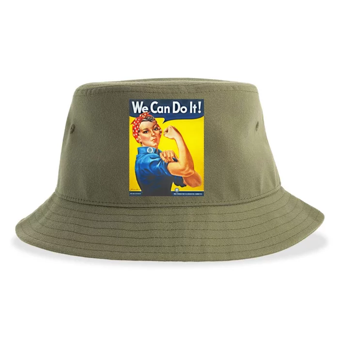 We Can Do It! Rosie Roosevelt Sustainable Bucket Hat