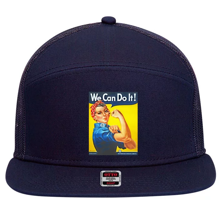 We Can Do It! Rosie Roosevelt 7 Panel Mesh Trucker Snapback Hat