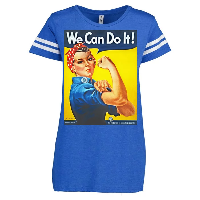 We Can Do It! Rosie Roosevelt Enza Ladies Jersey Football T-Shirt