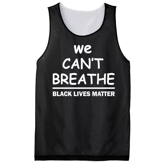 We Can't Breathe Black Lives Matter Mesh Reversible Basketball Jersey Tank