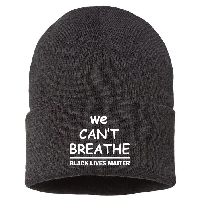 We Can't Breathe Black Lives Matter Sustainable Knit Beanie