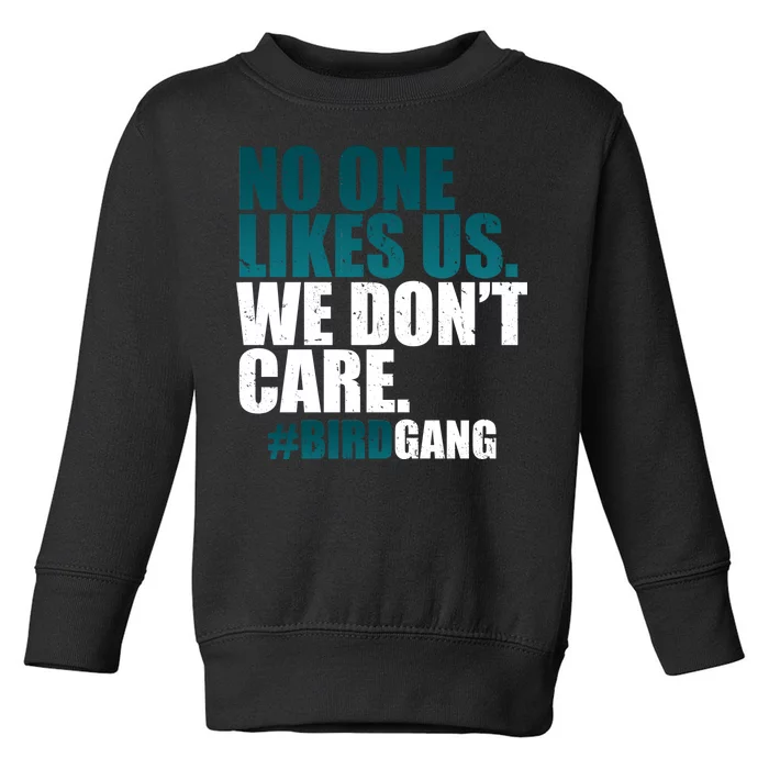 We Don't Care Birdgang Philadelphia Football Toddler Sweatshirt