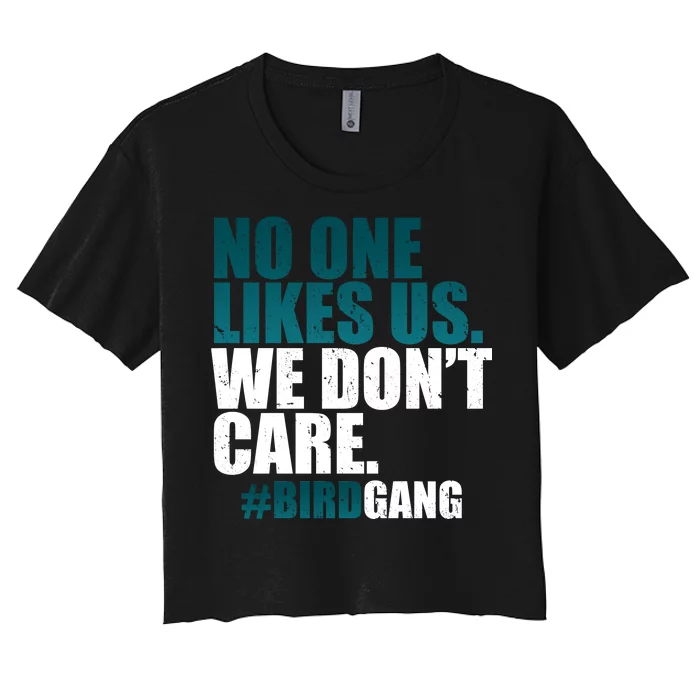 We Don't Care Birdgang Philadelphia Football Women's Crop Top Tee