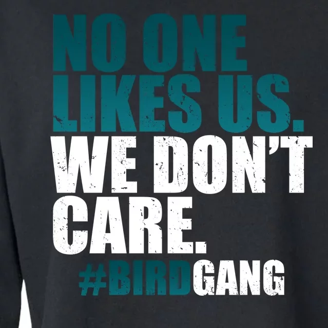 We Don't Care Birdgang Philadelphia Football Cropped Pullover Crew