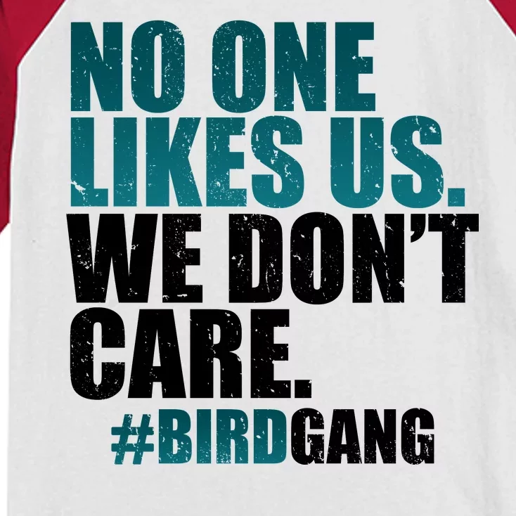 We Don't Care Birdgang Philadelphia Football Kids Colorblock Raglan Jersey