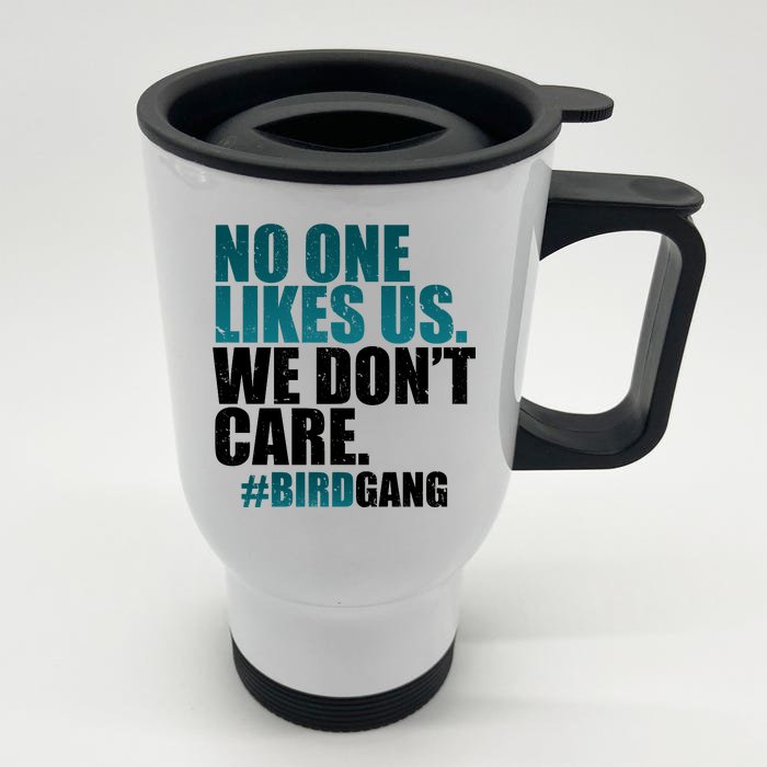 We Don't Care Birdgang Philadelphia Football Front & Back Stainless Steel Travel Mug