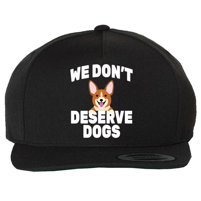 We Don't Deserve Dogs Wool Snapback Cap