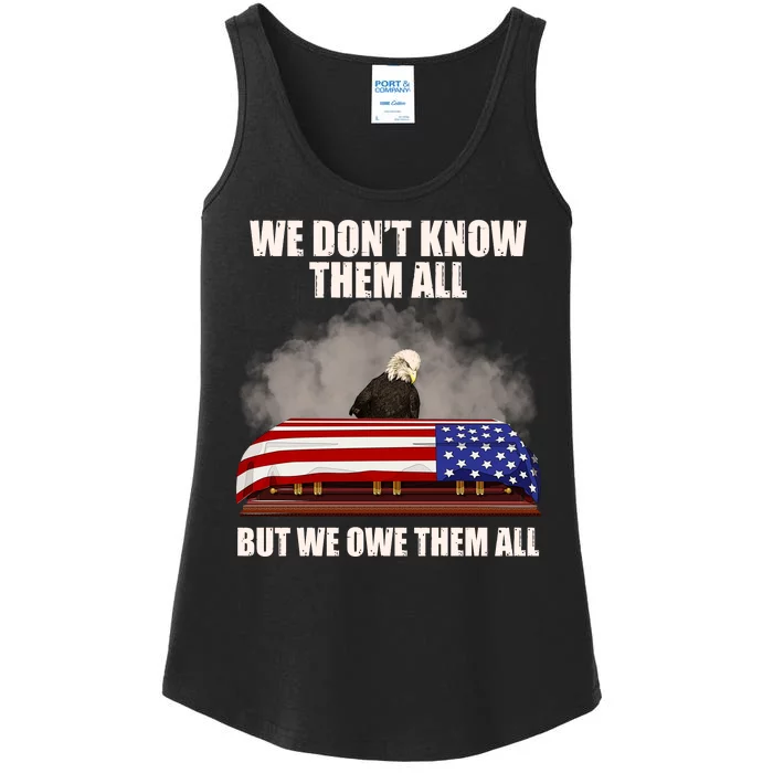 We Don't Know Them All But We Owe Them All Ladies Essential Tank