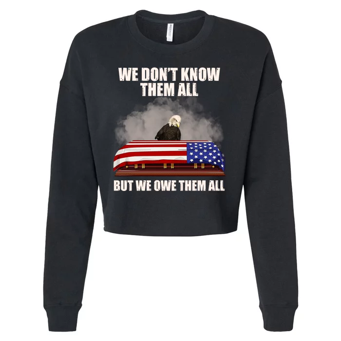 We Don't Know Them All But We Owe Them All Cropped Pullover Crew