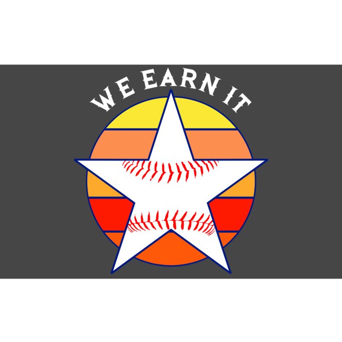 We Earn It Houston Throwback Baseball Star Bumper Sticker