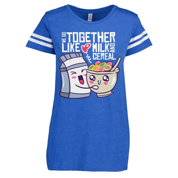 We Go Together Like Milk And Cereal Enza Ladies Jersey Football T-Shirt