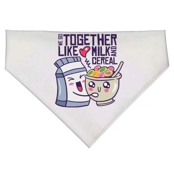 We Go Together Like Milk And Cereal USA-Made Doggie Bandana