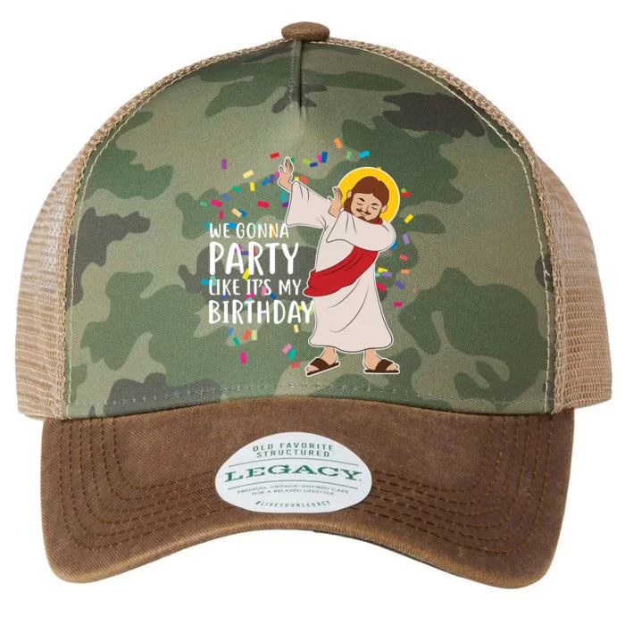 We Gonna Party Like It's My Birthday Dabbing Jesus Legacy Tie Dye Trucker Hat