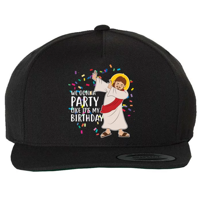 We Gonna Party Like It's My Birthday Dabbing Jesus Wool Snapback Cap