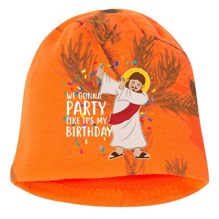 We Gonna Party Like It's My Birthday Dabbing Jesus Kati - Camo Knit Beanie