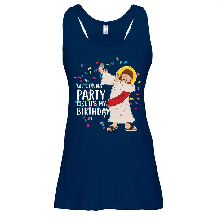 We Gonna Party Like It's My Birthday Dabbing Jesus Ladies Essential Flowy Tank