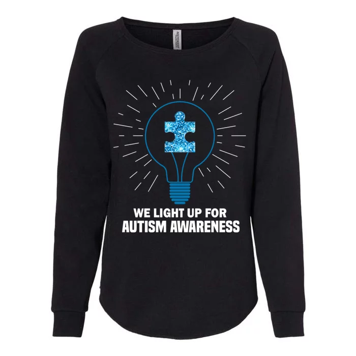 We Light It Up For Autism Awareness Womens California Wash Sweatshirt