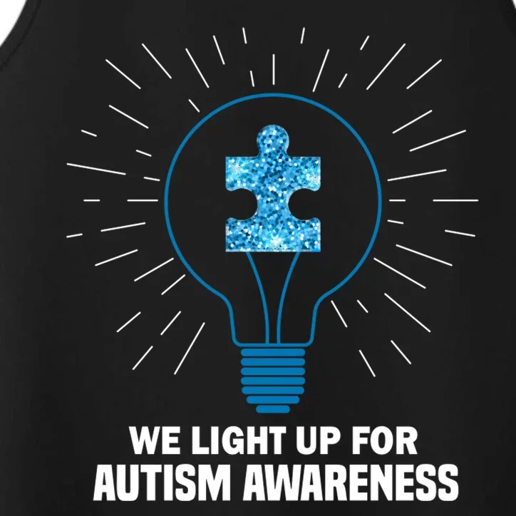 We Light It Up For Autism Awareness Performance Tank