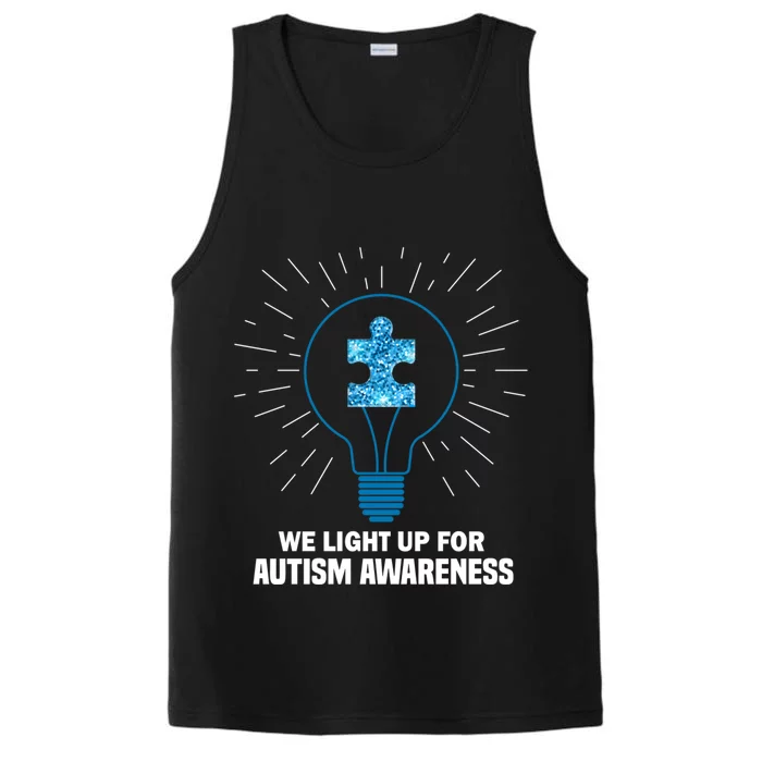 We Light It Up For Autism Awareness Performance Tank