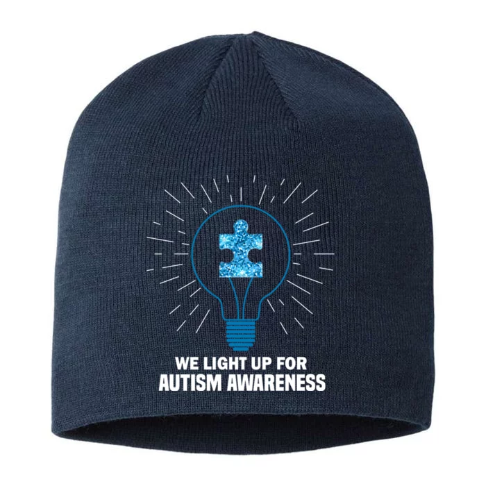 We Light It Up For Autism Awareness 8 1/2in Sustainable Knit Beanie