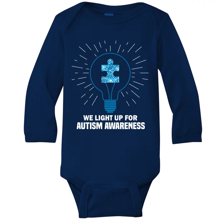 We Light It Up For Autism Awareness Baby Long Sleeve Bodysuit