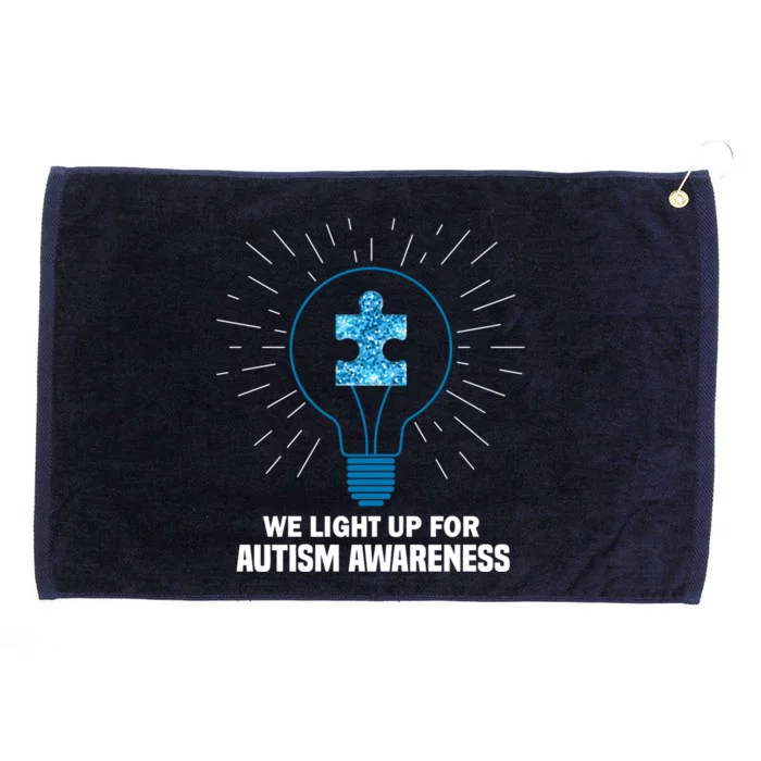 We Light It Up For Autism Awareness Grommeted Golf Towel