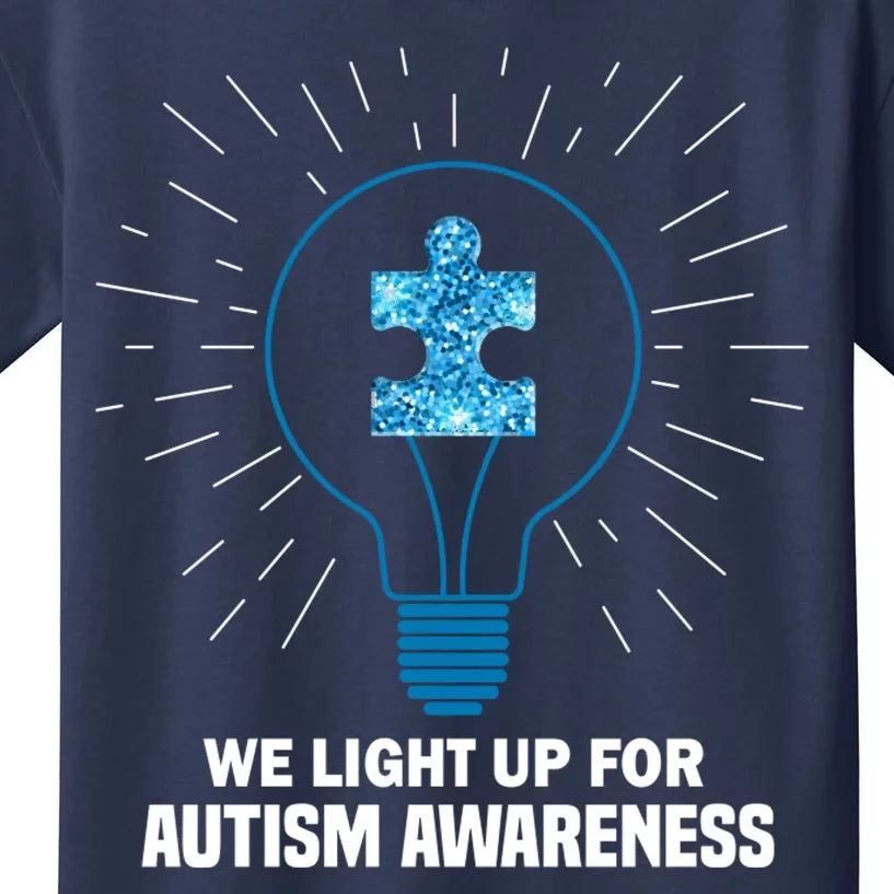 We Light It Up For Autism Awareness Kids T-Shirt