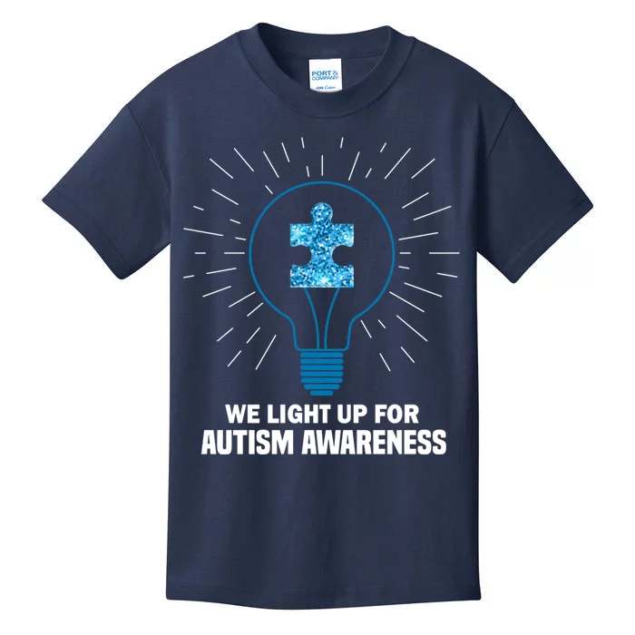 We Light It Up For Autism Awareness Kids T-Shirt