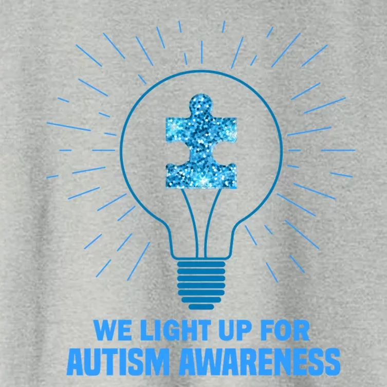 We Light It Up For Autism Awareness Women's Crop Top Tee