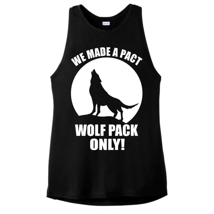 We Made A Pact Wolf Pack Only Ladies Tri-Blend Wicking Tank