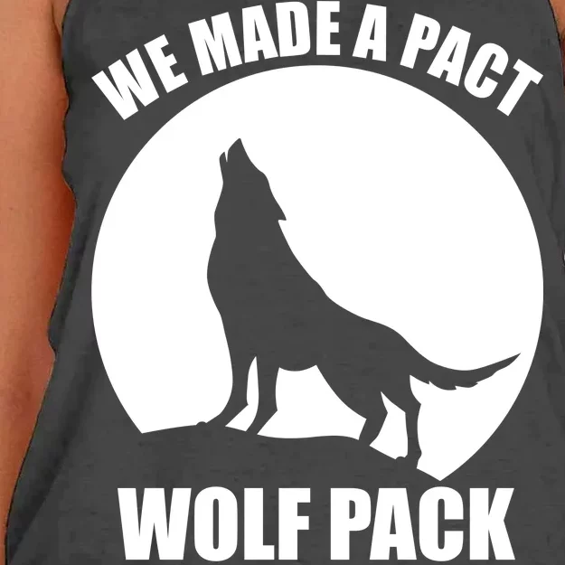 We Made A Pact Wolf Pack Only Women's Knotted Racerback Tank