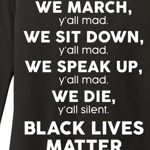 We March Y'all Mad Black Lives Matter Womens CVC Long Sleeve Shirt