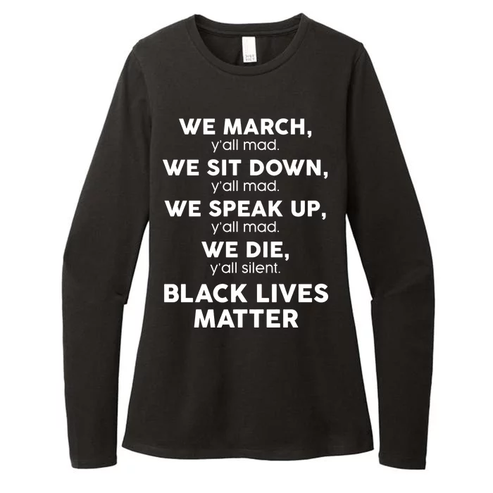 We March Y'all Mad Black Lives Matter Womens CVC Long Sleeve Shirt