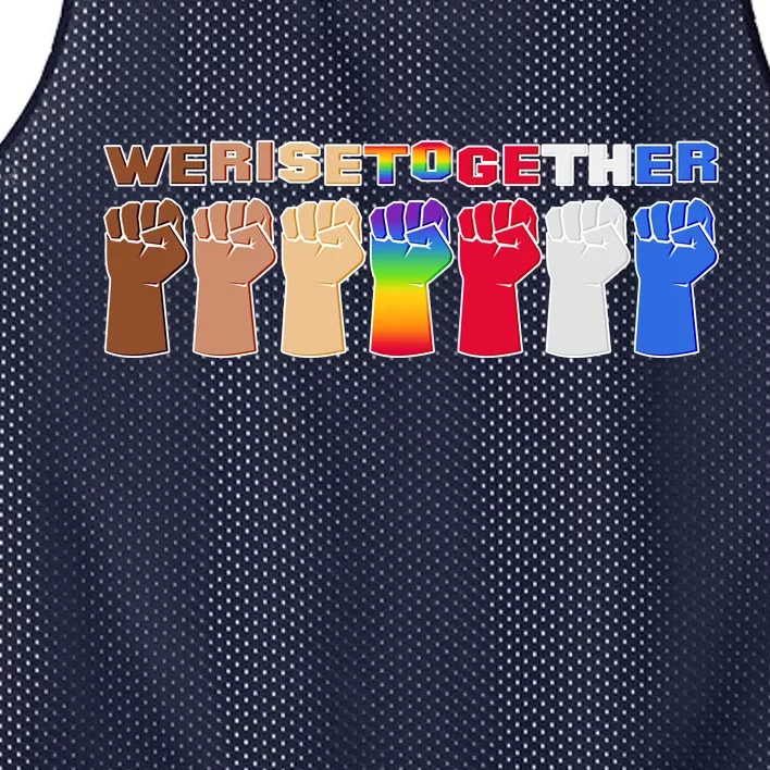 We Rise Together Mesh Reversible Basketball Jersey Tank