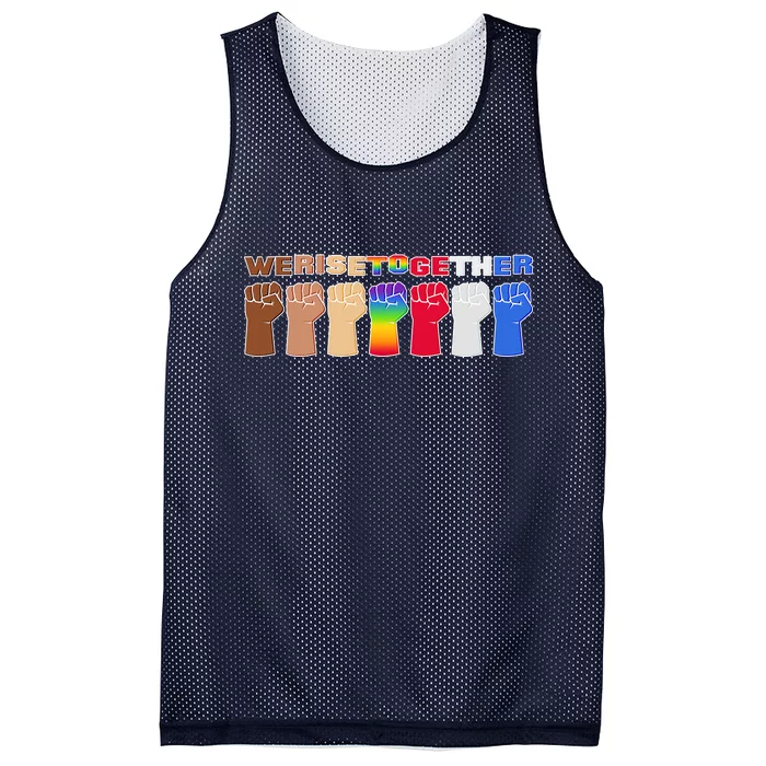 We Rise Together Mesh Reversible Basketball Jersey Tank