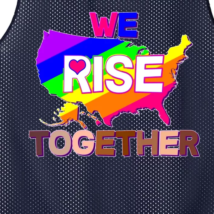 We Rise Together Unite Equality Protest Mesh Reversible Basketball Jersey Tank