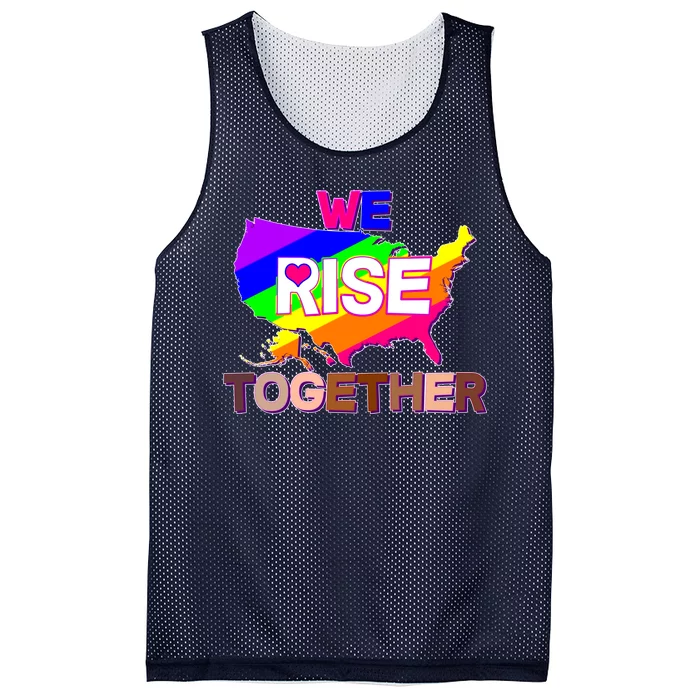 We Rise Together Unite Equality Protest Mesh Reversible Basketball Jersey Tank