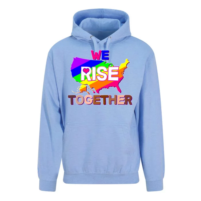 We Rise Together Unite Equality Protest Unisex Surf Hoodie