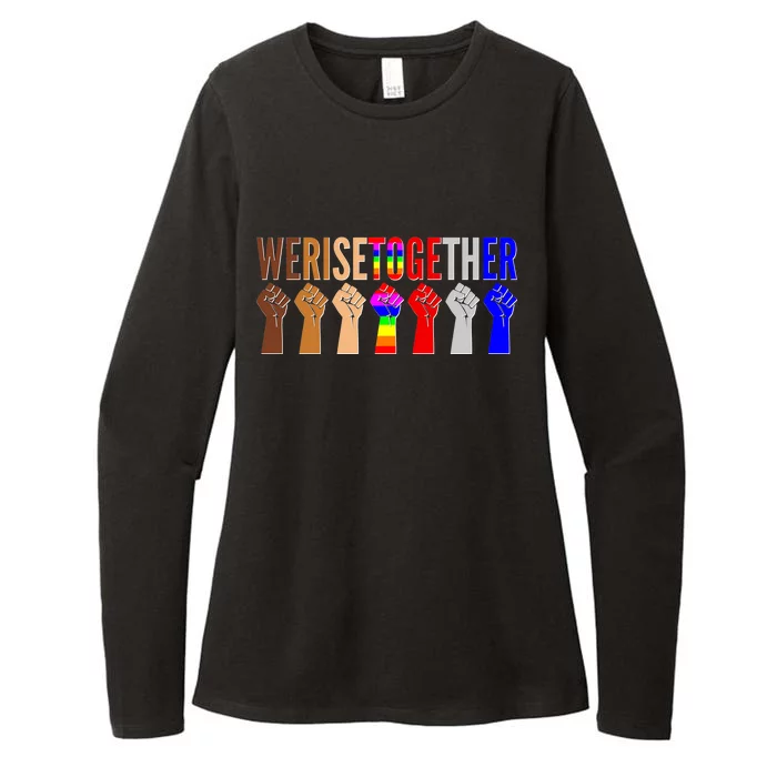 We Rise Together Unity Protest Support Womens CVC Long Sleeve Shirt