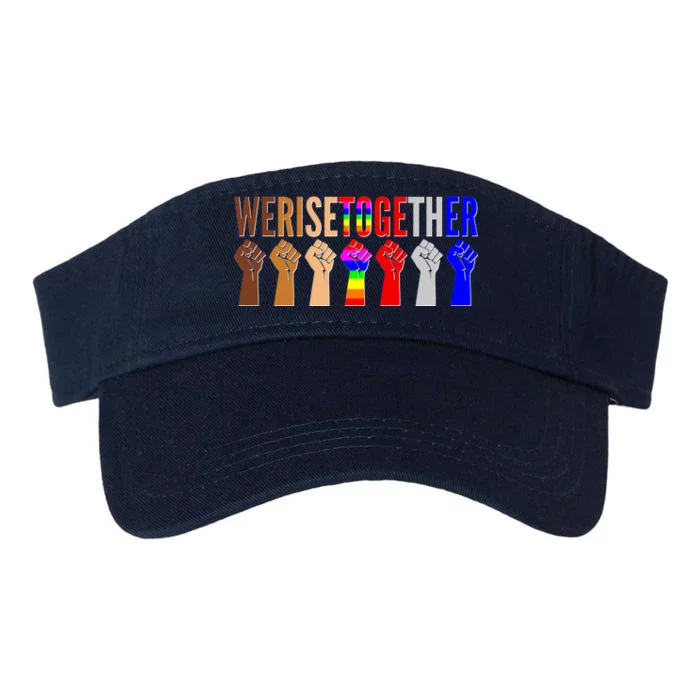 We Rise Together Unity Protest Support Valucap Bio-Washed Visor