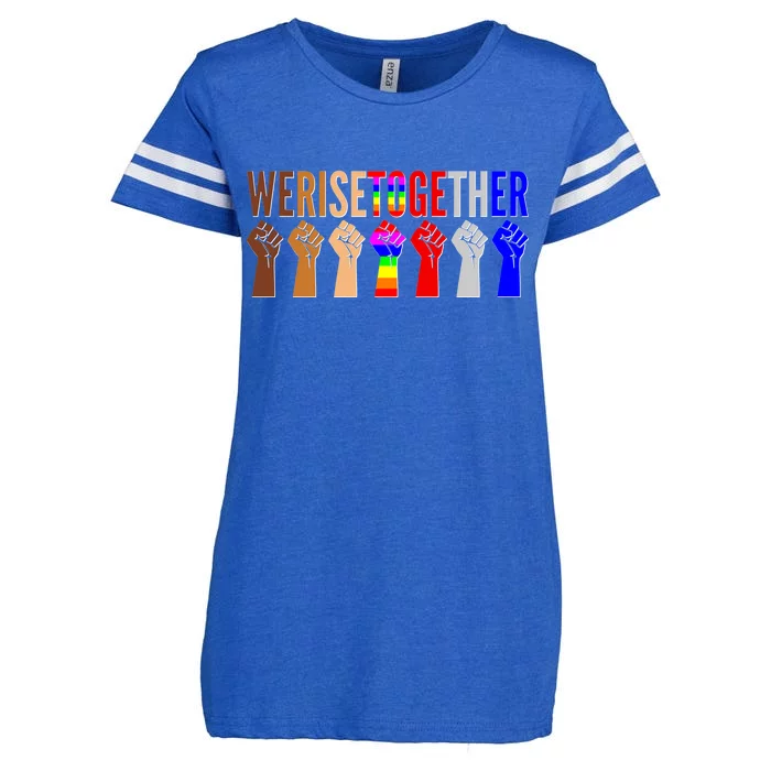 We Rise Together Unity Protest Support Enza Ladies Jersey Football T-Shirt