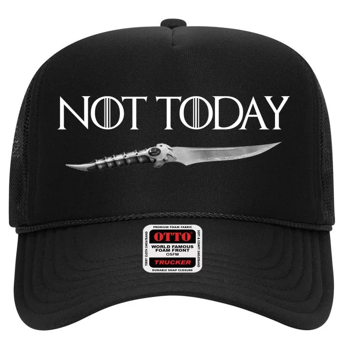 We Say Not Today God of Death Dagger High Crown Mesh Trucker Hat