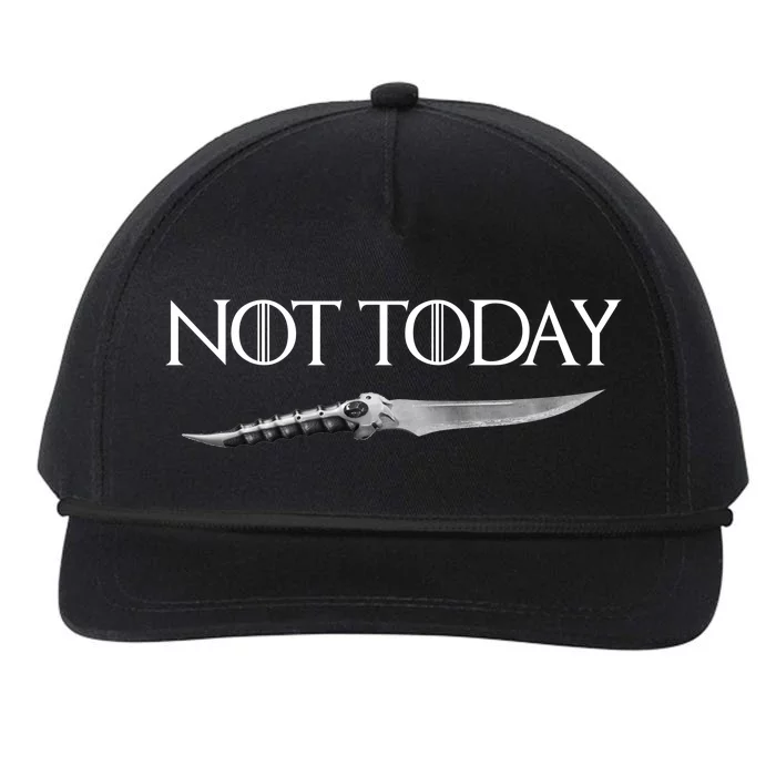 We Say Not Today God of Death Dagger Snapback Five-Panel Rope Hat