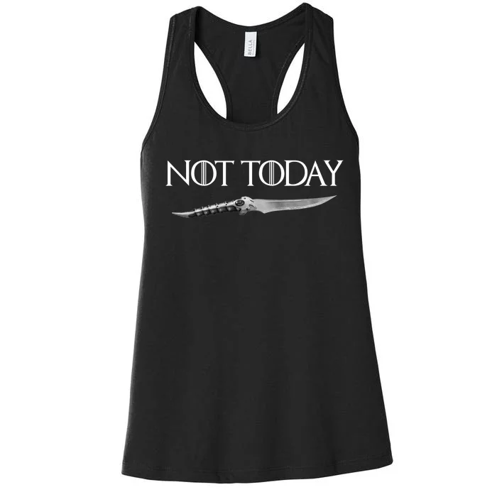 We Say Not Today God of Death Dagger Women's Racerback Tank