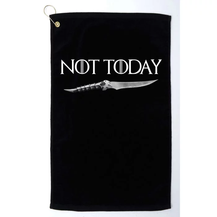 We Say Not Today God of Death Dagger Platinum Collection Golf Towel