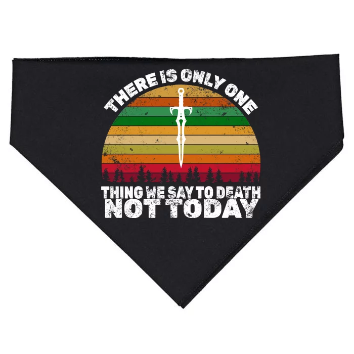 We Say Not Today To Death Retro USA-Made Doggie Bandana