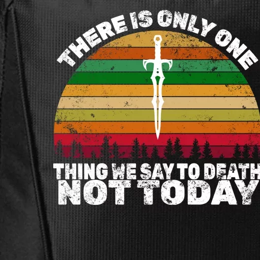 We Say Not Today To Death Retro City Backpack