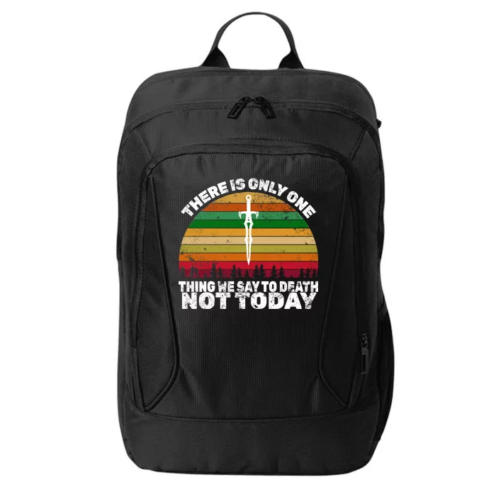 We Say Not Today To Death Retro City Backpack